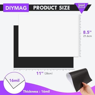 DIYMAG Printable Magnetic Sheets, 8Pcs 8.5 x 11 Inch Flexible Magnet Sheets Matte Non Adhesive Magnetic Paper for Inkjet Printer Photo DIY Crafts - Image 2