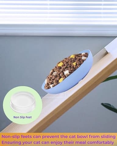 6-Pack Cat Food Bowl with Non-Slip Feet, Whisker Fatigue Cat Dishes for Food, Plastic Cats Bowls Set for Multi-Cats Homes, 5.5" Wide Shallow Relief Kitten Bowls BPA-Free, Dishwasher Safe - Image 2