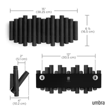 Umbra Picket Rail Hook for Entryways, Black - Image 3