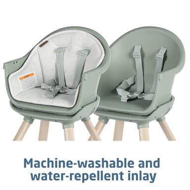 Maxi-Cosi Moa 8-in-1 High Chairs for Babies and Toddlers, Machine Washable Infant High Chair, Compact, Convertible High Chair Lightweight Design, Classic Green - Image 8