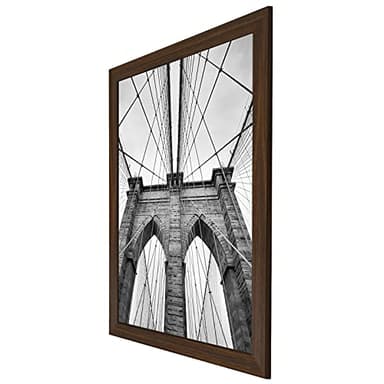 Americanflat 20x30 Poster Frame with Polished Plexiglass - Wide Picture Frames Made of Engineered Wood for Vertical or Horizontal Wall Display - Epic Collection - Walnut - Image 6