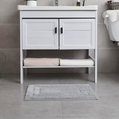 GRANNY SAYS Gray Bathroom Rugs, Bath Mats for Bathroom Non-Slip, Super Soft and Water Absorbent, Microfiber Bath Rugs, Machine Wash Dry, Bath Rugs for Floor, Tub and Shower, 16" x 24" - Image 8