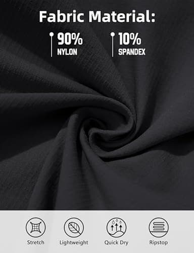 MAGCOMSEN Workout Shorts Men with Pockets Cargo Shorts Basketball Shorts Fishing Long Shorts Sweat Shorts Hiking Pants Mens 3/4 Capri Pants Black - Image 3