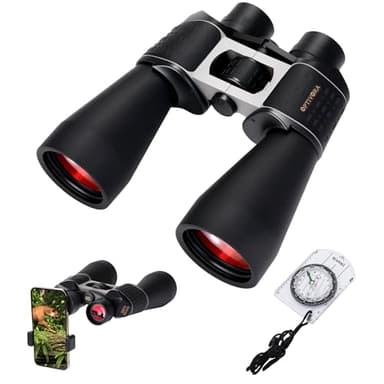 OPTIVORA 20 * 70 Binoculars for Adults High Powered for Bird Watching,Hunting and Traveling with BAK4 Lens,Kit Also Includes Long Range Binoculars Tripod Adapter,Compass and Carrying Bag - Image 1