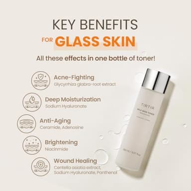 TIRTIR Milk Skin Rice Toner | Deep Moisturizing, Hydrating Toner for face, Niacinamide, Ceramide, Rice Bran Extract, Nature-Oriented Ingredients for Korean Skin Care, Vegan, 5.07 fl.oz. - Image 4