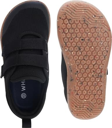 WHITIN Wide Barefoot Shoes for Toddler Minimalist Zero Drop Sneakers for Boys Girls Kids Size 5 Fashion Tennis Walking Running Athletic Casual Black Gum 22 - Image 5