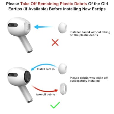 3 Pairs Replacement Ear Tips for Airpods Pro and 2nd Generation with Noise Reduction Hole, Silicone Ear Tips for Airpods Pro with Portable Storage Box and Fit in The Charging Case(S/M/L) - Image 2