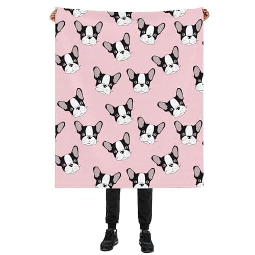 Bulldog Dog Blanket,Dog Soft Lightweight Throw Blanket for Sofa Couch Bed Room 50x60 inch - Image 1