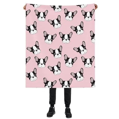 Bulldog Dog Blanket,Dog Soft Lightweight Throw Blanket for Sofa Couch Bed Room 50x60 inch - Image 1