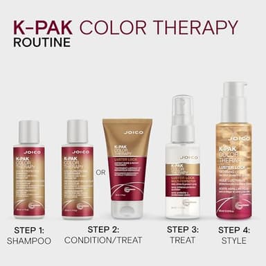 Joico K-PAK Color Therapy Color-Protecting Conditioner | For Color-Treated Hair | Boost Shine & Elasticity | Repair Breakage | Rebuild Damaged Hair | With Keratin & Argan Oil | 1.7 Fl Oz - Image 6