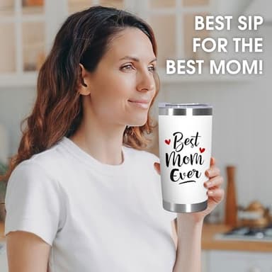TEEZWONDER Birthday Gifts for Mom - 20 oz Stainless Steel Insulated Coffee Tumbler with Lid - Mom Birthday Gifts from Daughter Son, Mothers in Law, Mama, Grandma Gift Ideas, Tumblers for Women - Image 5