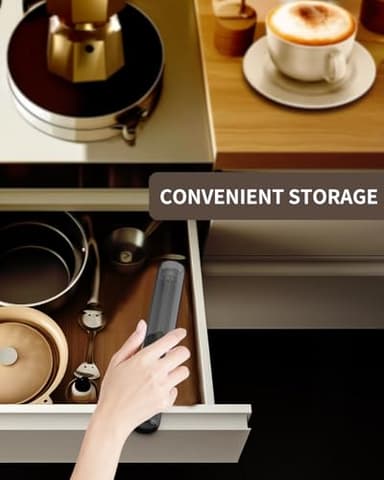 CIRCLE JOY Rechargeable Milk Frother Hanheld, Dual Spring Whisk Electric Coffee Frother, Portable Hand Frother Wand Drink Mixer for Matcha Lattes Cappuccino, Kitchen Gifts, Black - Image 6