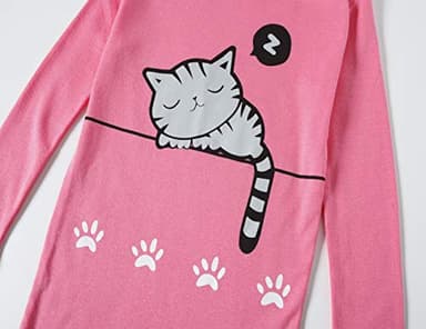 Family Feeling Cat Baby Girls Long Sleeve Pajamas Sets 100% Cotton Pyjamas infant Kids Pjs Size 12-18 Months - Image 3