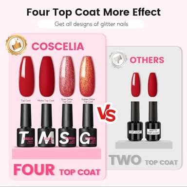 COSCELIA Gel Nail Polish Kit with U V light and Drill Starter Kit 35 Colors Gel Nail Polish with 5pcs Top Base Coat Nail Art All Seasons Professional Gel Manicure Kit DIY at Home Gifts for Women - Image 6