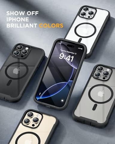 Miracase Magnetic for iPhone 16 Pro Max Case 6.9'' [Compatible with MagSafe] Full-Body Phone case with Built-in Glass Screen Protector& Camera Protector,Drop Proof 16 Pro Max Cover,Black - Image 7