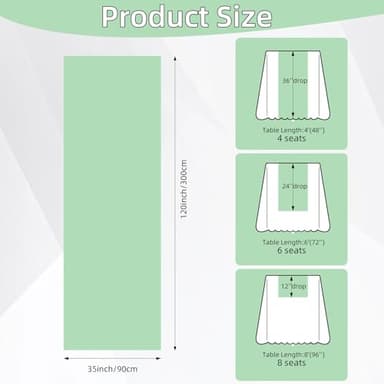 Keketoarrange Sage Green Table Runner Cheesecloth 120 Inch 10 FT Rustic Boho Cheese Cloth Table Runner for Wedding Baby Shower Bridal Shower Sheer Gauze Centerpiece Home Decorations - Image 2