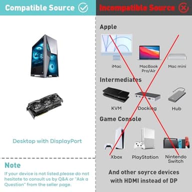UANTIN 4K DisplayPort to HDMI Cable 6Ft, Uni-Directional Only, DP 1.2 (Source) to HDMI 1.4 (Display), 4K@30Hz, 2K@60Hz, Display Port Braided Cord for AMD, NVIDIA, Dell, Monitor - Image 6