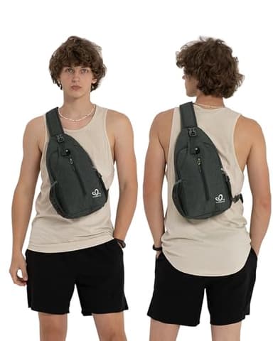 WATERFLY Crossbody Sling Backpack Sling Bag Travel Hiking Chest Bag Daypack - Image 6