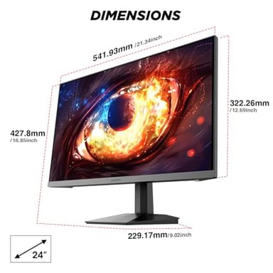 KOORUI Gaming Monitor, 24" Fast IPS Computer Monitor, 200Hz FHD HDR400 Display, 1ms PC Screen, 90% DCI-P3 Color Gamut, Adaptive Sync, Ultra Slim Frame, VESA Mountable, HDMI 2.0, DP 1.4, G2411P - Image 8