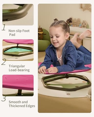 Daisybreath Spinning Chair for Autistic Kids, Kids Swivel Chair Sensory Seat for Autism ADHD Children, Autism Swivel Sensory Toy, Training Body Coordination - Image 6
