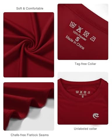 Boys UPF 50+ Swim Shirt Long Sleeve, 1 or 2 Pack UV Sun Protection Rash Guard, Youth Kids SPF Water Shirts for Beach Surf - Image 3