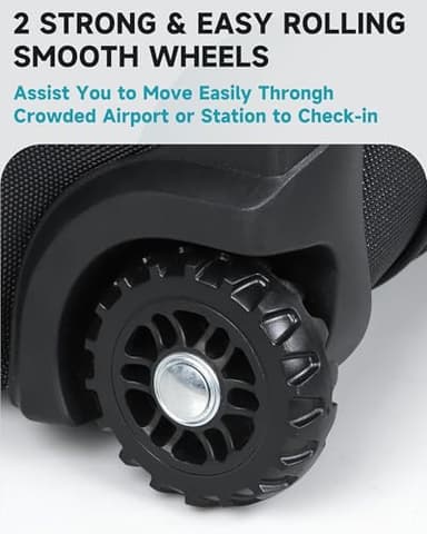 Findway Golf Travel Bags for Airlines with Wheels and ABS Hard Case Top, Protect Your Clubs, Waterproof 1680D Oxford Fabric and Oversize Tank Wheels, Lightweight and Easy to Maneuver - Image 5