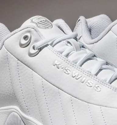 K-Swiss Men's ST329 CMF Sneaker, White/Black/Silver, 8.5 XW - Image 7