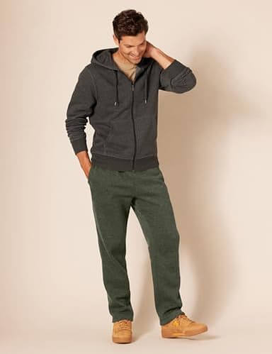Amazon Essentials Men's Fleece Open Bottom Sweatpant (Available in Big & Tall), Olive Heather, X-Small - Image 5