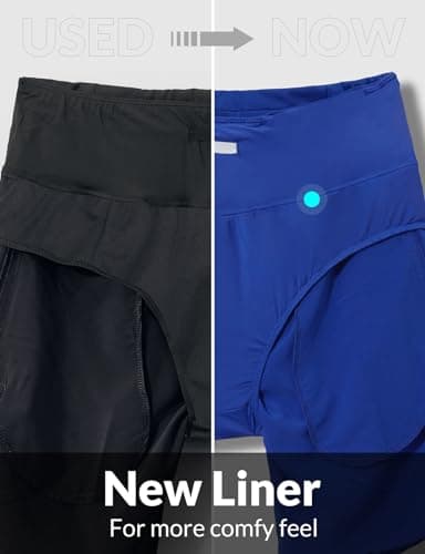 baleaf Women's 5" Workout Shorts Gym Running Shorts Athletic with Liner High Waistband Quick Dry Sports Zipper Pockets Royal Blue XS - Image 3