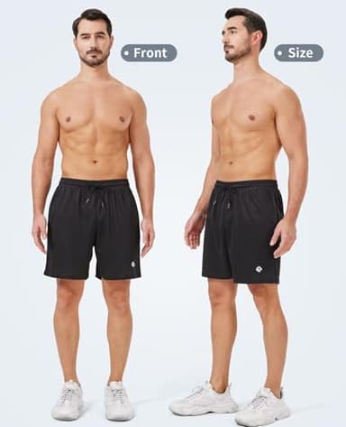lomsoe 5 Pack Gym Shorts Men 5 Inch Quick Dry Mesh Shorts Men Lightweight Training Athletic Running Shorts with Pockets - Image 2