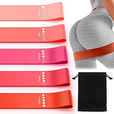 Resistance Bands for Working Out, Elastic Exercice Loop Bands for Physical Therapy, Yoga Starter Set of Stretch Bands for Booty Legs, Pilates Flexbands - Image 5