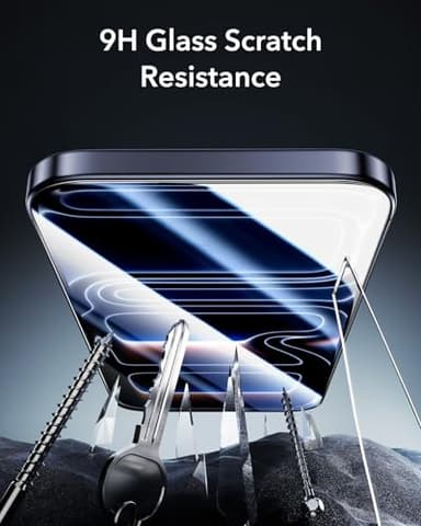 ESR 3 Pack 9H+ Glass for iPhone 17 Pro Max Screen Protector, [Military-Grade Shatterproof], with AR Anti-Reflective Technology, Armorite Ultra-Tough Tempered Glass with Ultra Fit Tray - Image 8