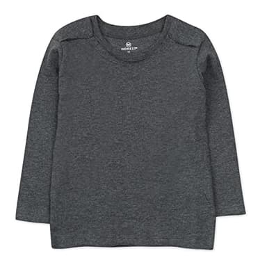 HonestBaby 5-Pack Long Sleeve T Shirts 100% Organic Cotton for Toddler, Little Kids Boys, Girls, Gray Ombre, 0-3 Months - Image 3
