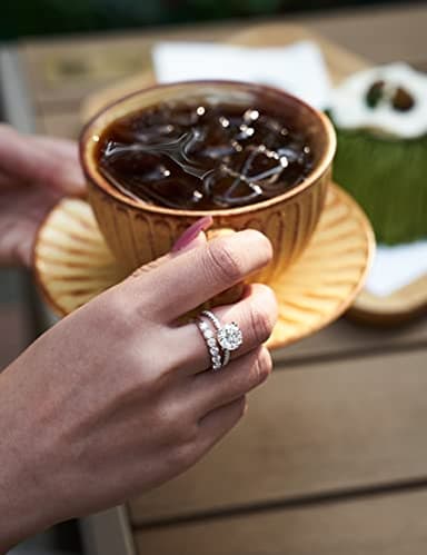 IMOLOVE Moissanite Engagement & Wedding Rings-3CT Promise Rings-65C - Image 6