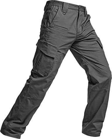 CQR Men's Flex Ripstop Tactical Pants, Water Resistant Stretch Cargo Pants, Lightweight EDC Hiking Work Pants, Dura Flex Charcoal, 34W x 32L - Image 9