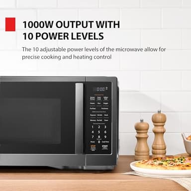TOSHIBA ML4-EM12PA(BS) Countertop Microwave Oven with Stylish Design As Kitchen Essentials, Smart Sensor, 13 Auto Menus&Mute Function, 1.2 Cu Ft with 12.4" Turntable, 1000W, Black Stainless Steel - Image 6