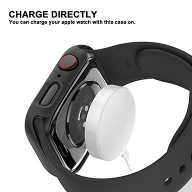 6 Pack Hard PC Case with Tempered Glass Screen Protector 44mm for Apple Watch SE 3/SE(2nd) Series 6/SE/5/4,Rontion Ultra-Thin Scratch Resistant Full Protective Bumper Cover for iWatch 44mm Accessorie - Image 5