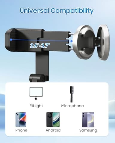 ACKIMA 67" Selfie Stick Phone Tripod, All-in-1 Cell Phone Tripod with Wireless Remote, Extendable Compact Tripods Portable Travel Stand for iPhone Android Selfie/Video Recording/Live Stream/Vlog - Image 6