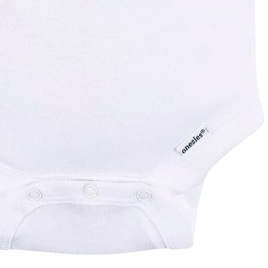 Gerber Unisex Baby Multi-Pack Sleeveless Onesies Bodysuit White 12 Months - Image 3