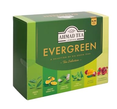 Ahmad Tea Green Tea, Evergreen Selection Pack Teabags, 60 Foil Teabags - Caffeinated & Sugar-Free - Image 4