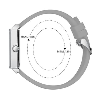 BOFAN Waterproof Nurse Watch for Medical Professionals,Students,Doctors with Easy to Read Square Dials,Second Hand and 24 Hours,Soft Gray Silicone Strap. - Image 4