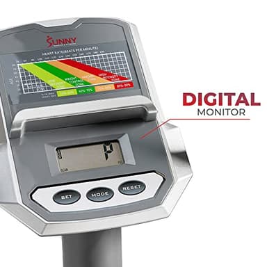 Sunny Health & Fitness Essentials Series Smart Elliptical Trainer with Exclusive SunnyFit® App Enhanced Bluetooth Connectivity - SF-E322002 - Image 3