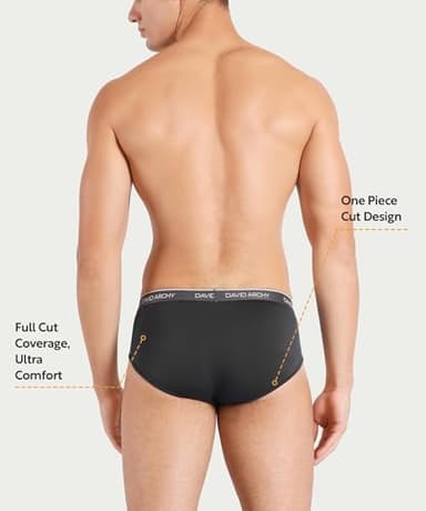 DAVID ARCHY Men's Briefs Rayon Made From Bamboo Underwear Pouch Breathable Super Soft Comfort Briefs Lightweight No Fly 7 Pack - Image 4