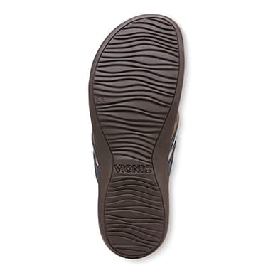 Vionic Women's Rest Bella X Flip Flop that Relieves Foot Pain- Comfortable Ladies Sandals with Orthotic Insole Arch Support, Dark Blue 8 Wide - Image 5