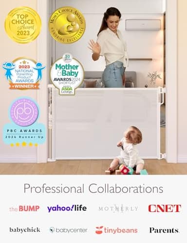 Momcozy Retractable Baby Gate, 33" Tall, Extends up to 55" Wide, Child Safety Baby Gates for Stairs, Doorways, Hallways, Indoor, Outdoor - Image 7