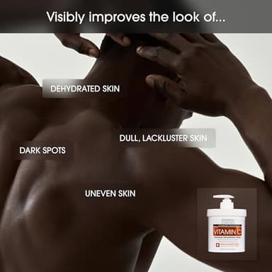 Advanced Clinicals Vitamin C Cream Visibly Brightening Body Lotion | Vitamin C Moisturizer Skin Care Body Cream For Women & Men Helps Visibly Improve Look Of Dark Spots & Uneven Skin Tone, 16 Ounce - Image 3