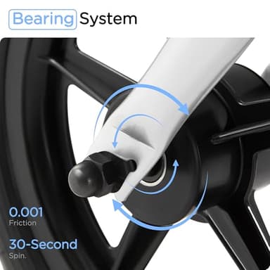 KÜB Balance Bike, Ages 3 to 5 Year Old, 12 Inch Wheels, Super Light Magnesium Frame, Adjustable Seat, Toddler Bike with Footrest, Steady Balancing, Gift for Boys Girls, White - Image 7