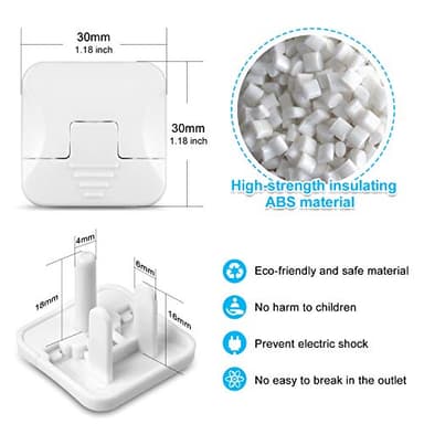 Mom's Choice Gold Awards Winner - Outlet Covers with Hidden Pull Handle Baby Proofing Plug Covers (45 Pack) 3-Prong Child Safety Socket Covers Electrical Outlet Protectors Kid Proof Outlet Cap - Image 3