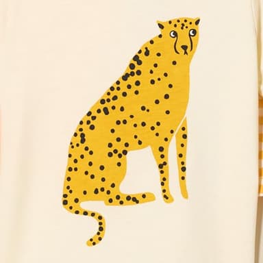 Amazon Essentials Unisex Toddlers' Short Sleeve T-Shirts, Pack of 3, Pastel Peach/Cheetah/Stripe, 2T - Image 5