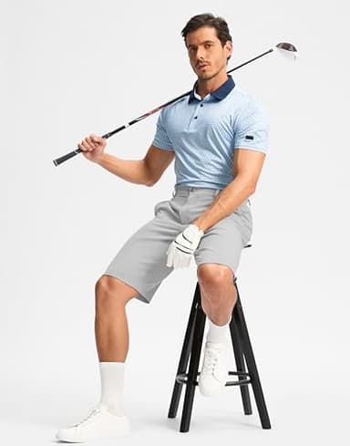 Casual Shorts for Men 11" Lightweight Men's Golf Shorts Stretch with 3 Pockets Quick Dry Summer Breathable Shorts(Bright Gray,XL) - Image 5